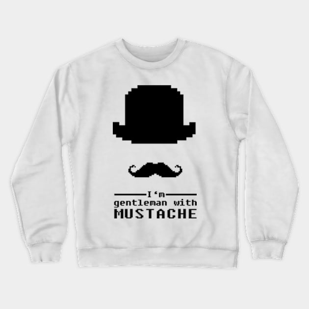 mustache 8bit Crewneck Sweatshirt by kladenko